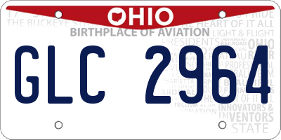 OH license plate GLC2964