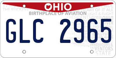 OH license plate GLC2965