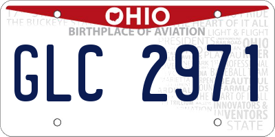 OH license plate GLC2971