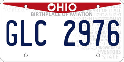 OH license plate GLC2976