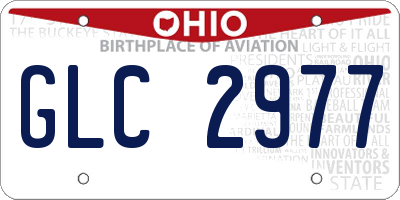 OH license plate GLC2977