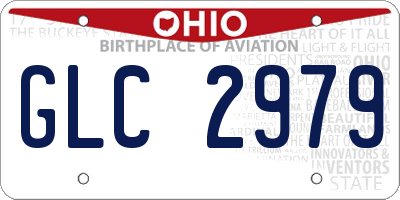 OH license plate GLC2979
