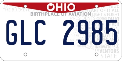 OH license plate GLC2985