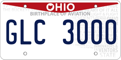 OH license plate GLC3000