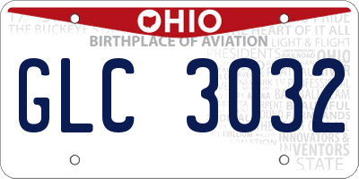 OH license plate GLC3032