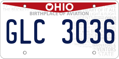 OH license plate GLC3036