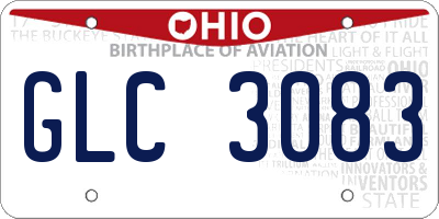 OH license plate GLC3083