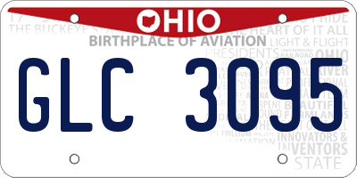OH license plate GLC3095