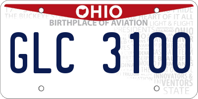 OH license plate GLC3100