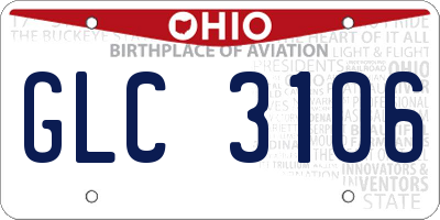 OH license plate GLC3106