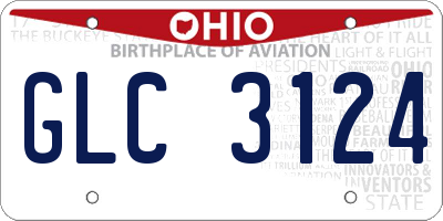 OH license plate GLC3124
