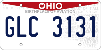 OH license plate GLC3131