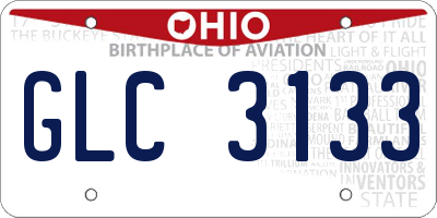 OH license plate GLC3133