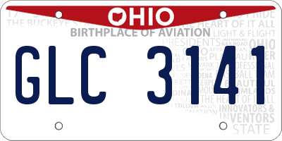OH license plate GLC3141