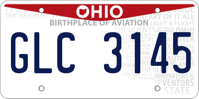 OH license plate GLC3145