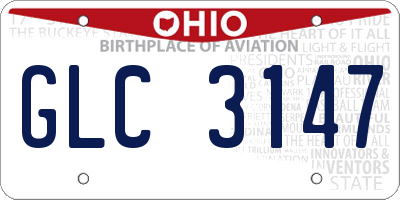 OH license plate GLC3147
