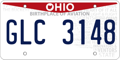OH license plate GLC3148