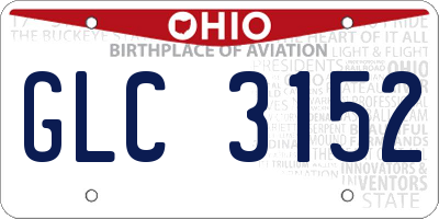 OH license plate GLC3152