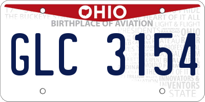 OH license plate GLC3154