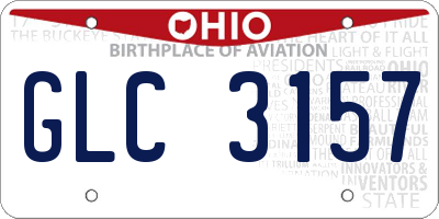 OH license plate GLC3157
