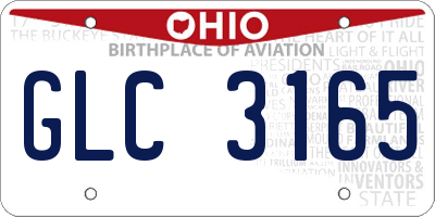 OH license plate GLC3165