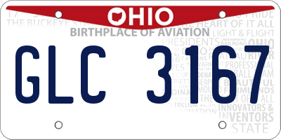 OH license plate GLC3167