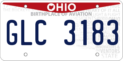 OH license plate GLC3183