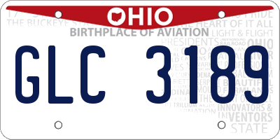 OH license plate GLC3189