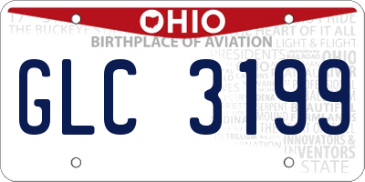OH license plate GLC3199