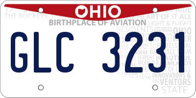 OH license plate GLC3231
