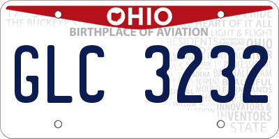 OH license plate GLC3232