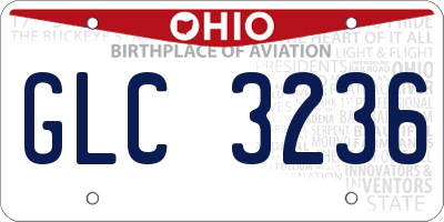 OH license plate GLC3236