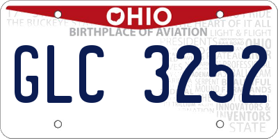 OH license plate GLC3252