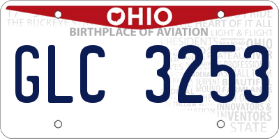 OH license plate GLC3253