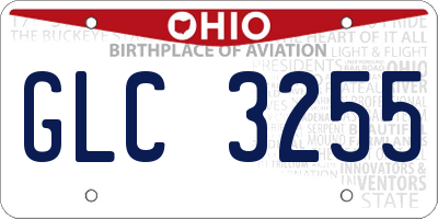 OH license plate GLC3255