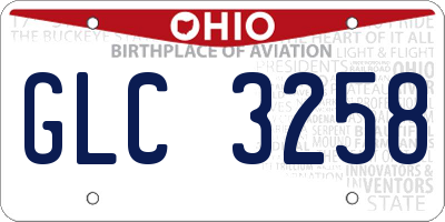 OH license plate GLC3258