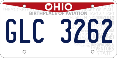 OH license plate GLC3262