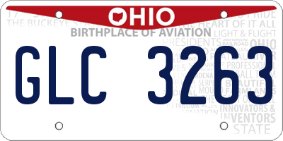 OH license plate GLC3263