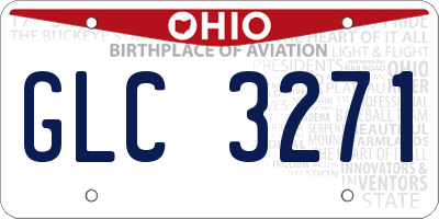 OH license plate GLC3271