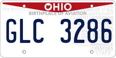 OH license plate GLC3286
