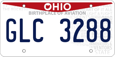 OH license plate GLC3288