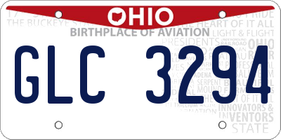 OH license plate GLC3294