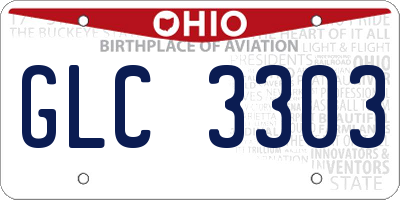 OH license plate GLC3303