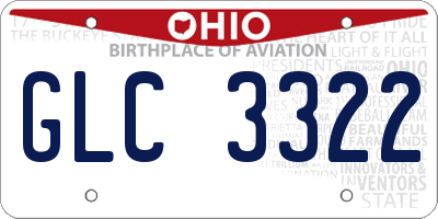 OH license plate GLC3322