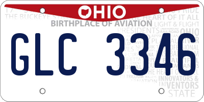 OH license plate GLC3346