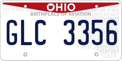 OH license plate GLC3356