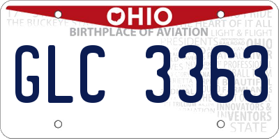 OH license plate GLC3363