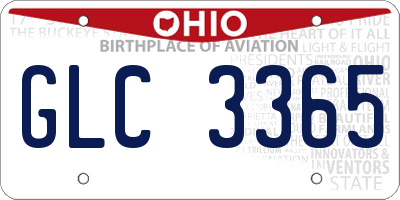 OH license plate GLC3365