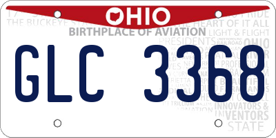 OH license plate GLC3368