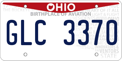 OH license plate GLC3370